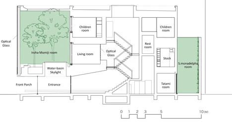 Sectional diagram of the Optical Glass House (Image: Hiroshi Nakamura & NAP)
