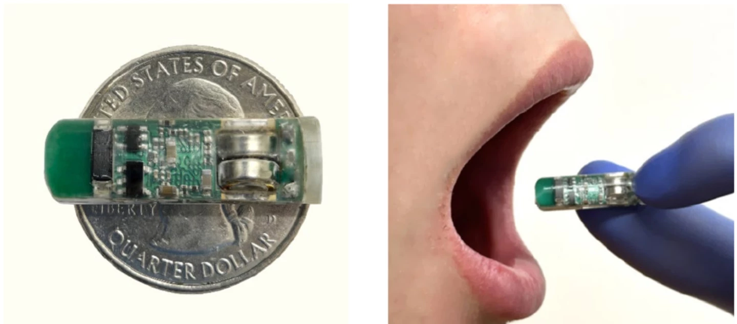 PillTrek is small enough that you can ingest it just like a regular ol' capsule