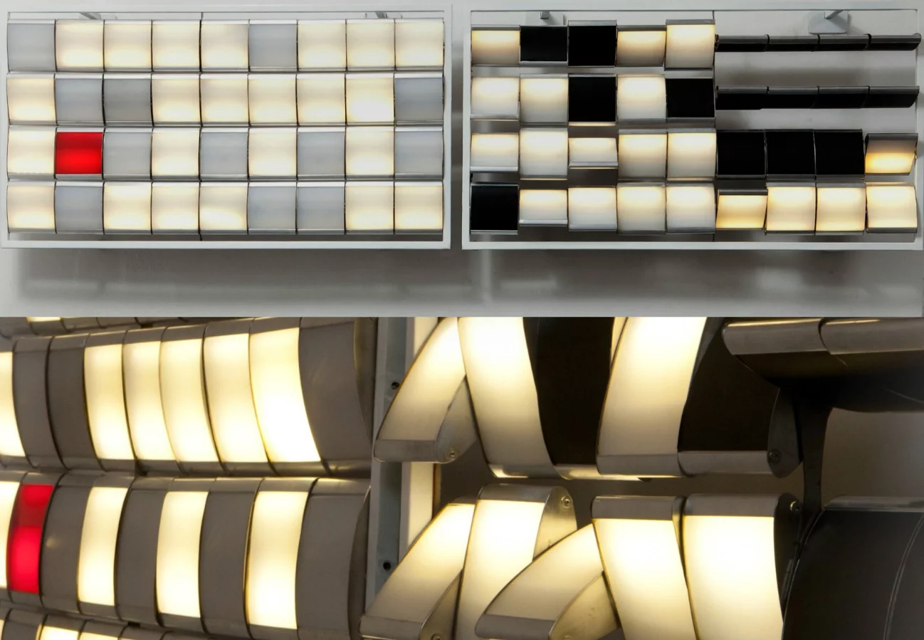 A bank of UrbanTiles create a window blind