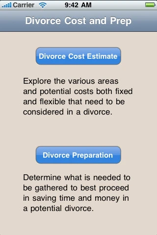 Smartphone apps that aid in thinking through the issue of the divorce are on the rise