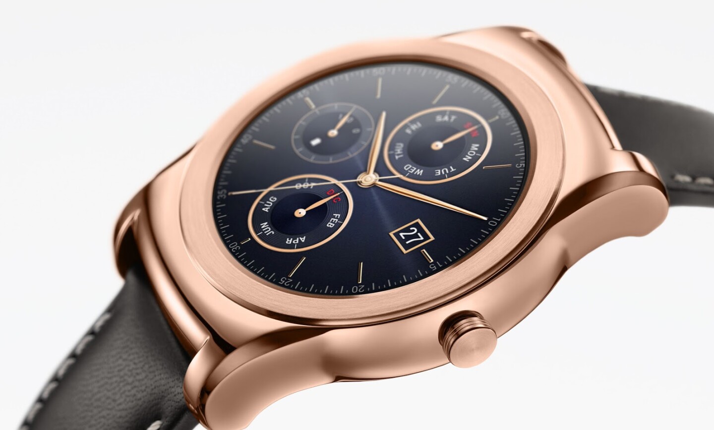 The Watch Urbane ships in this gold color, as well as a silver option