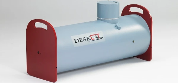 DeskCAT is a miniature visible-light CT scanner, designed for use in medical school classrooms