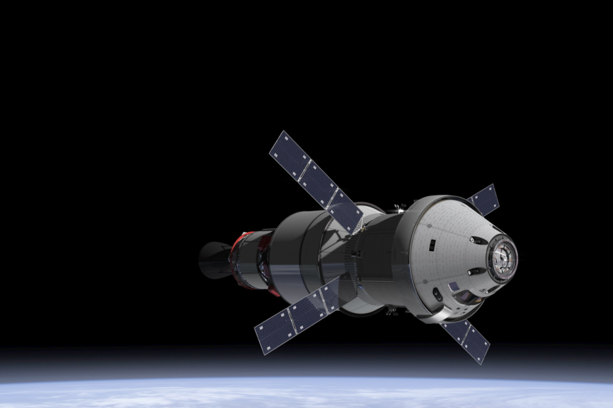 Artist's impression of the Orion spacecraft in orbit, having separated from the Delta IV launch vehicle (Image: NASA)