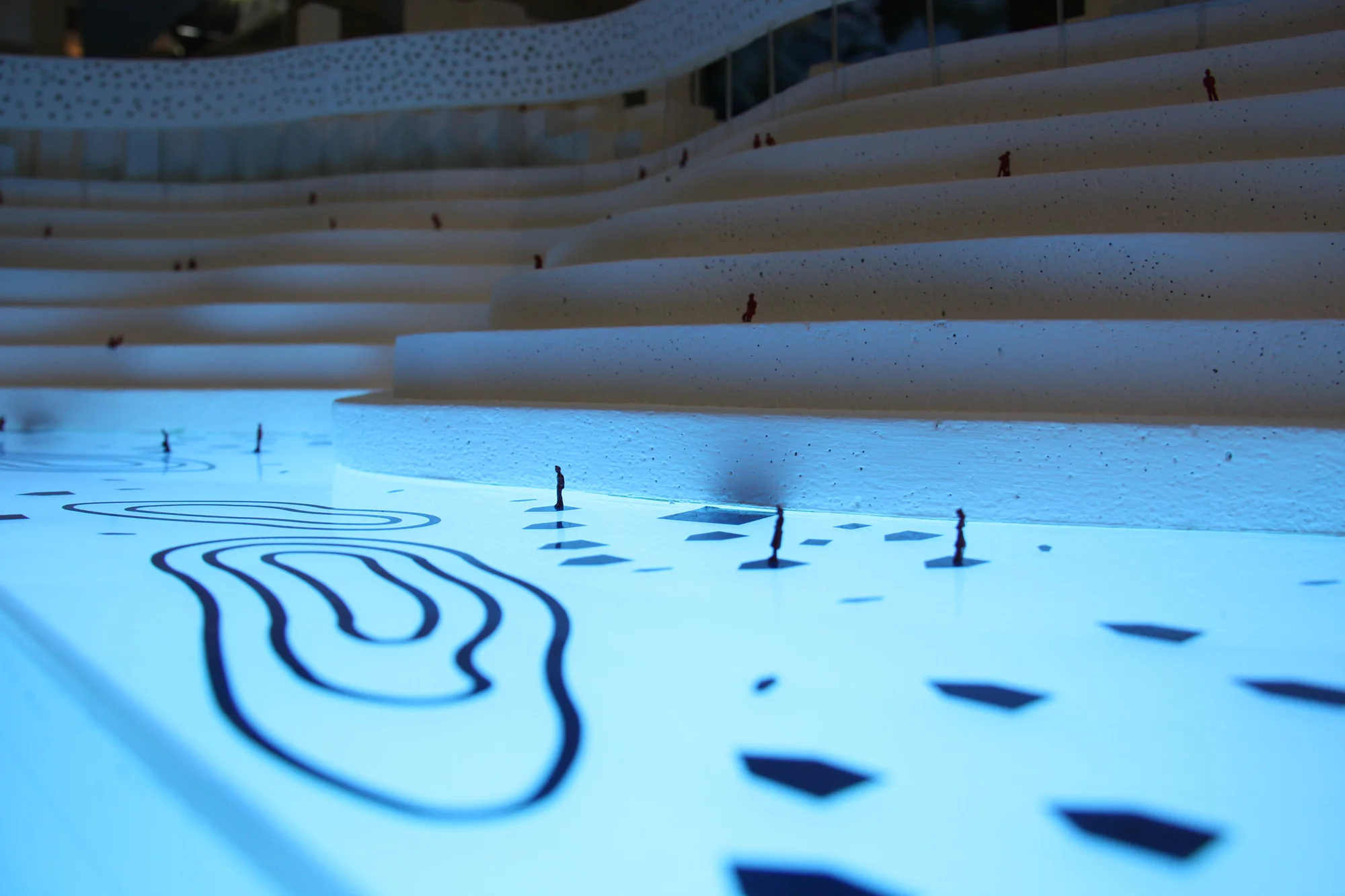 The relative depth of the reservoirs is clear in Shma's physical model of the conceptual Ayutthaya of the future on display at Architect Expo 2012