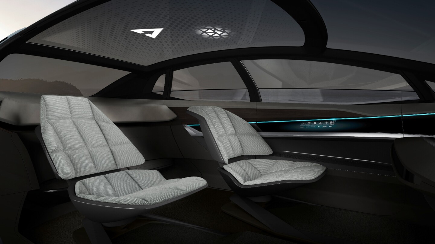The seats in the Audi Aicon are like giant armchairs