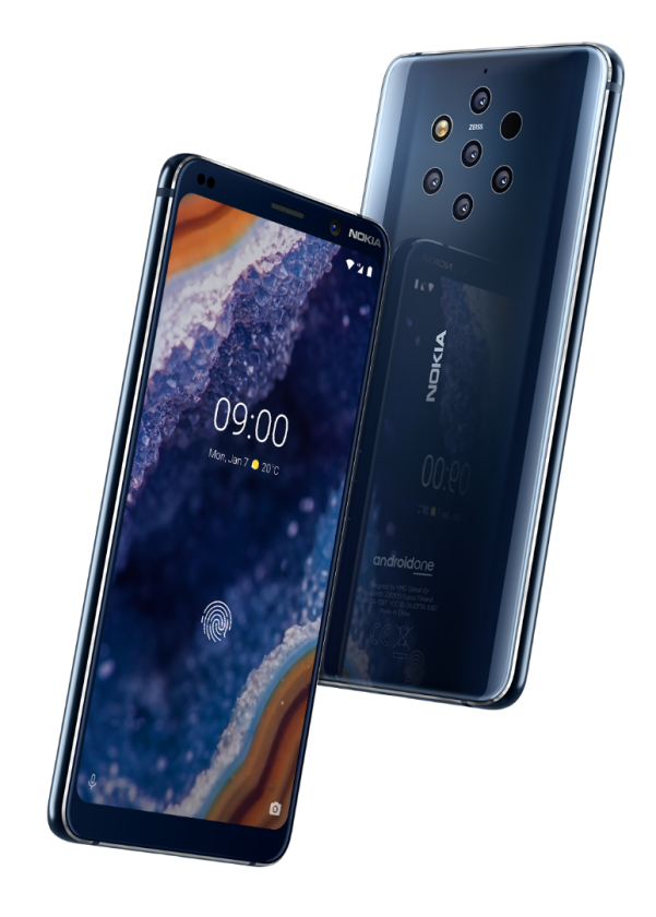 Of the Nokia 9 PureView's five rear cameras, two are color sensors and three are monochrome
