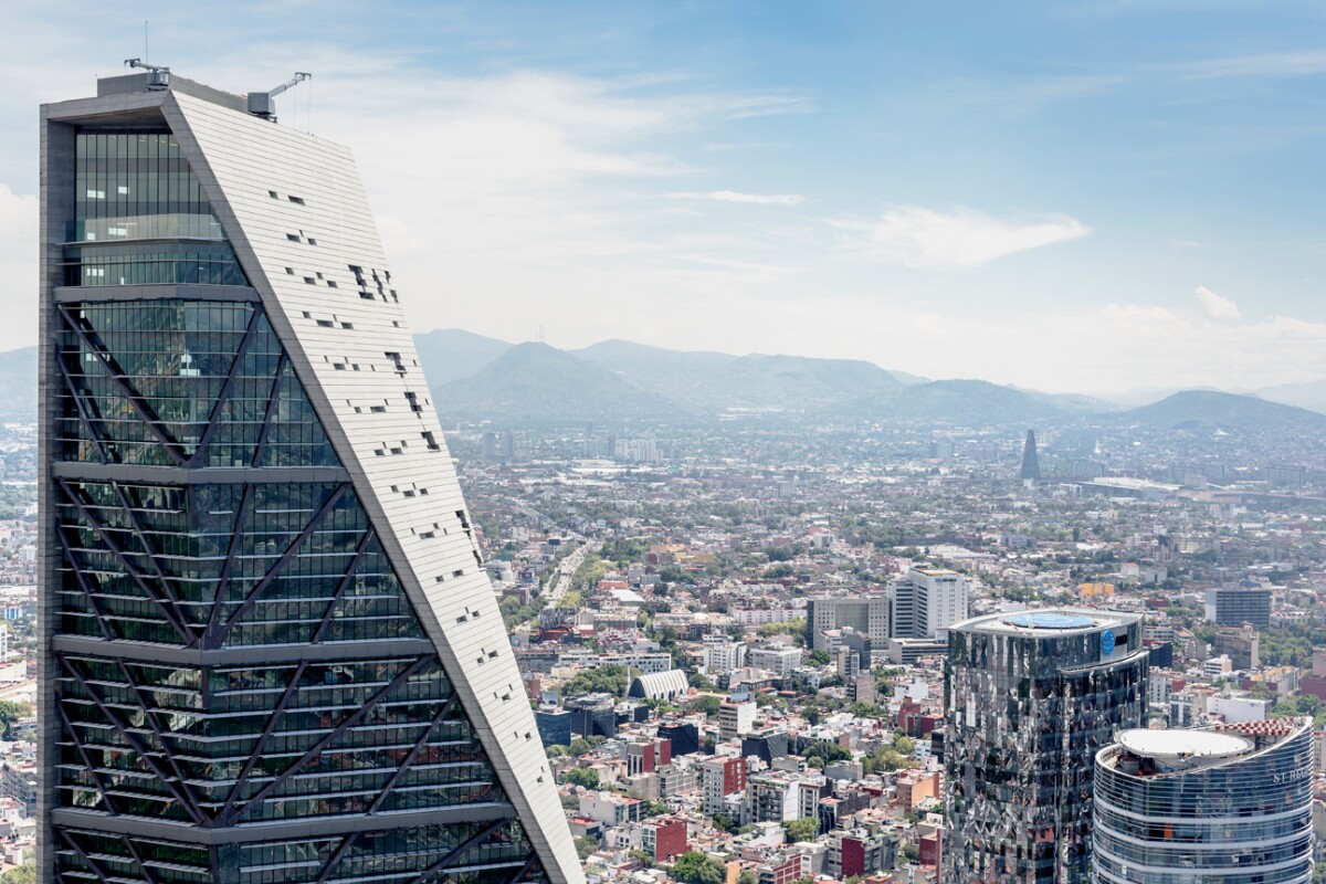 Torre Reforma is Mexico City's tallest building and rises to a height of 809 ft (246 m)