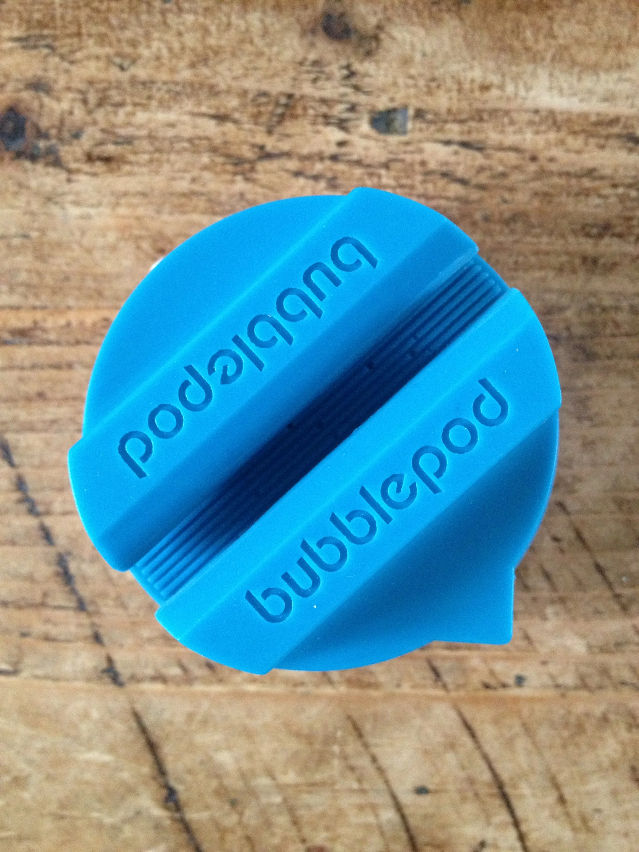 A silicone grip on the top of the BubblePod flexes to hold thin or chunky phones equally securely