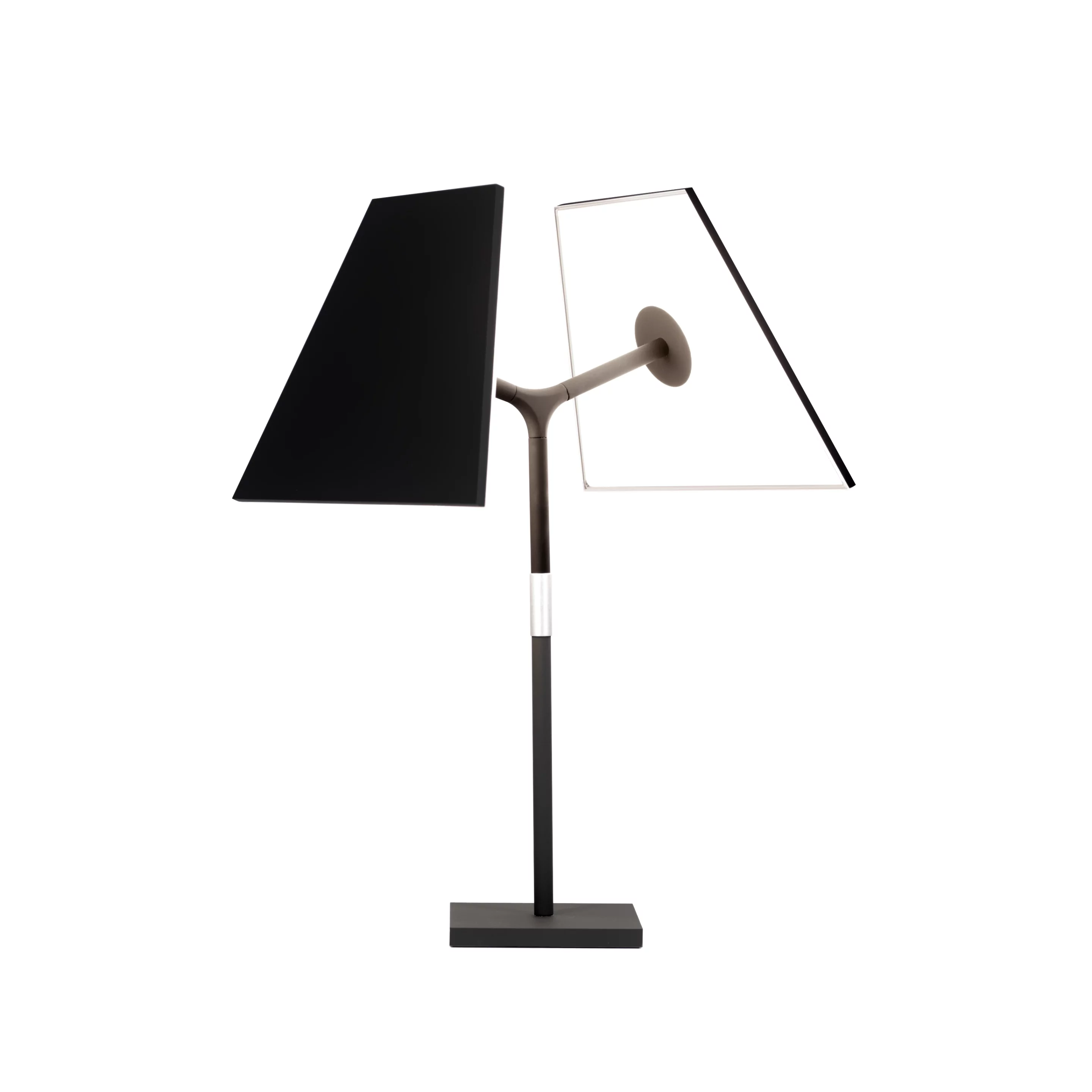 Humanscale's Symtra lamp, designed in partnership with light fixture and industrial designer Peter Stathis, reinvents the lampshade while doing away with the traditional light bulb