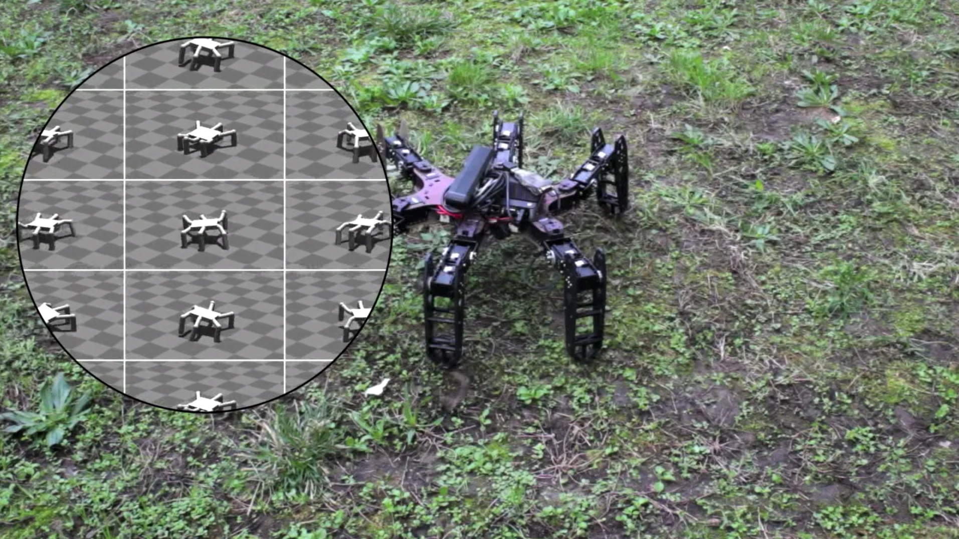 The robot comes up with numerous gaits to test