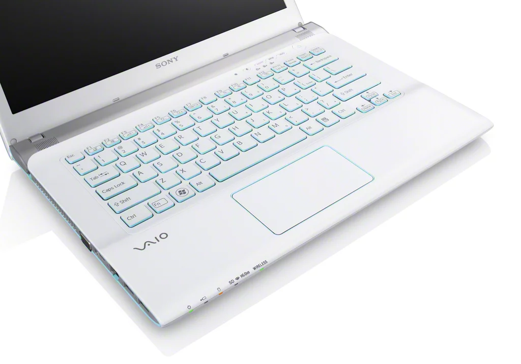 The VAIO 14P benefits from a backlit chiclet style keyboard that's activated by an ambient light sensor, the latter also dimming the unit's screen in low light conditions to conserve power