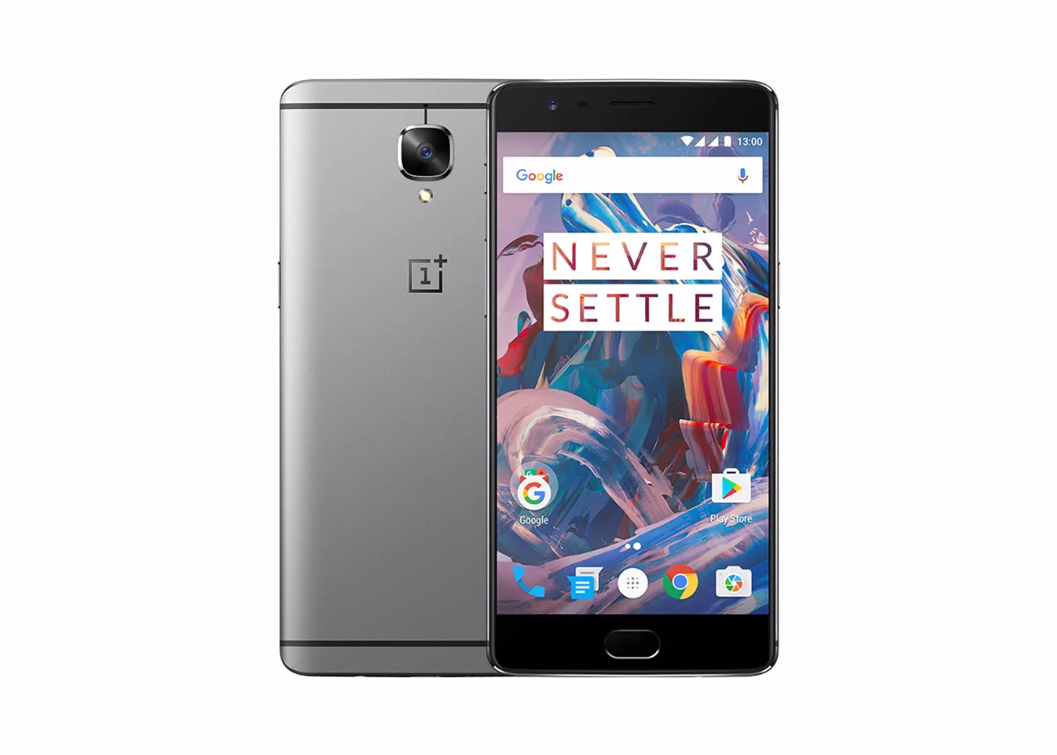 The OnePlus 3 measures 153 mm by 75 mm by 7.4 mm