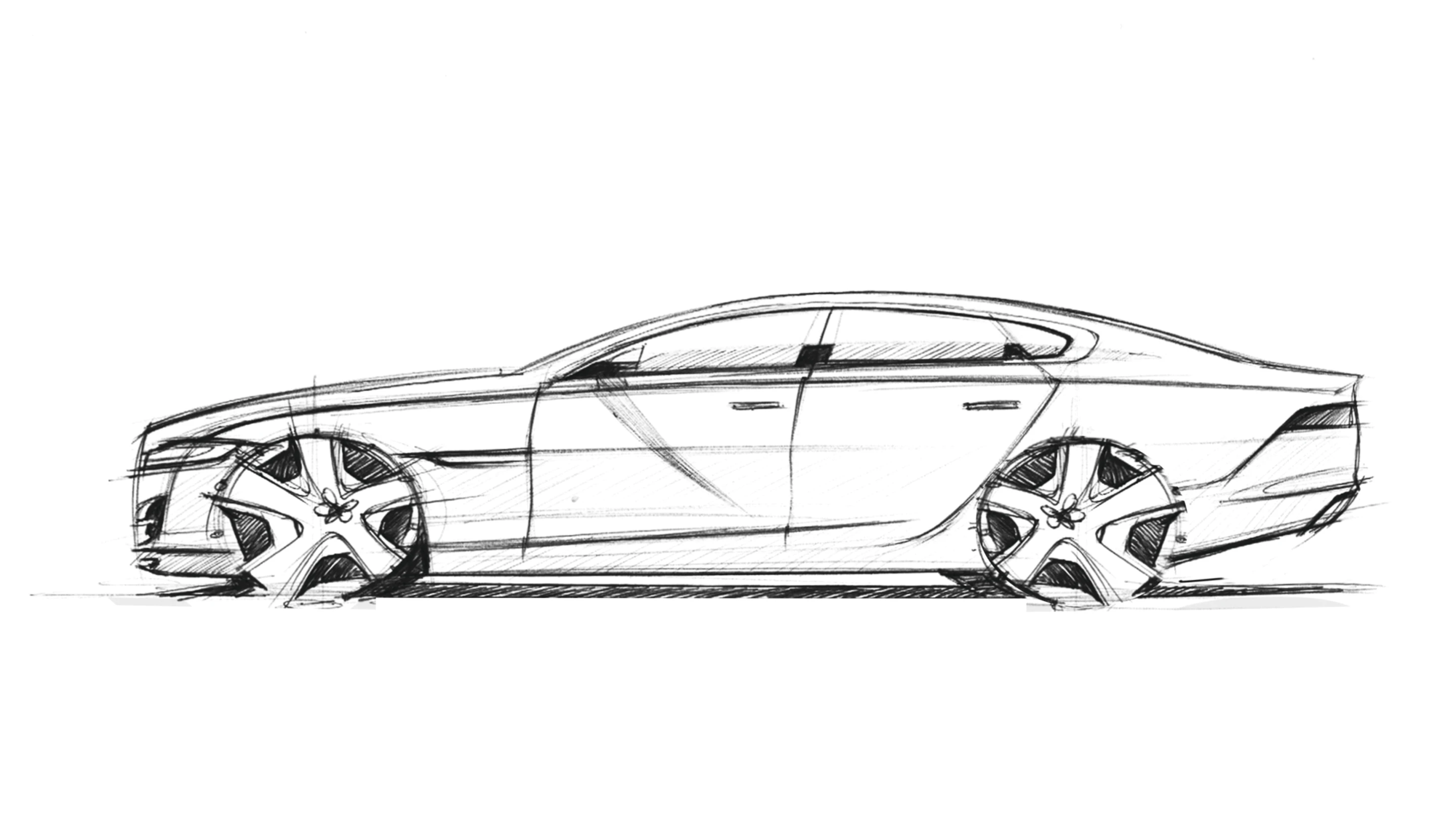 The 2016 Jaguar XF sketch