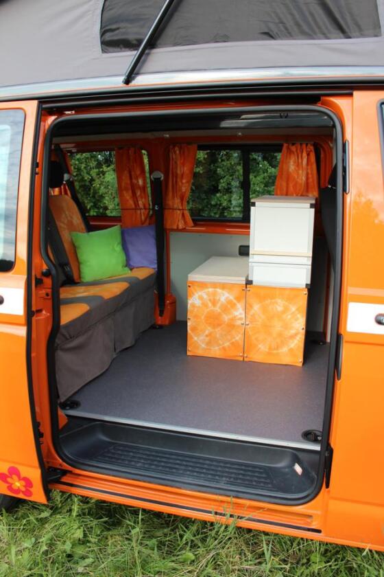 The Flow Camper is decorated in full 1960s style