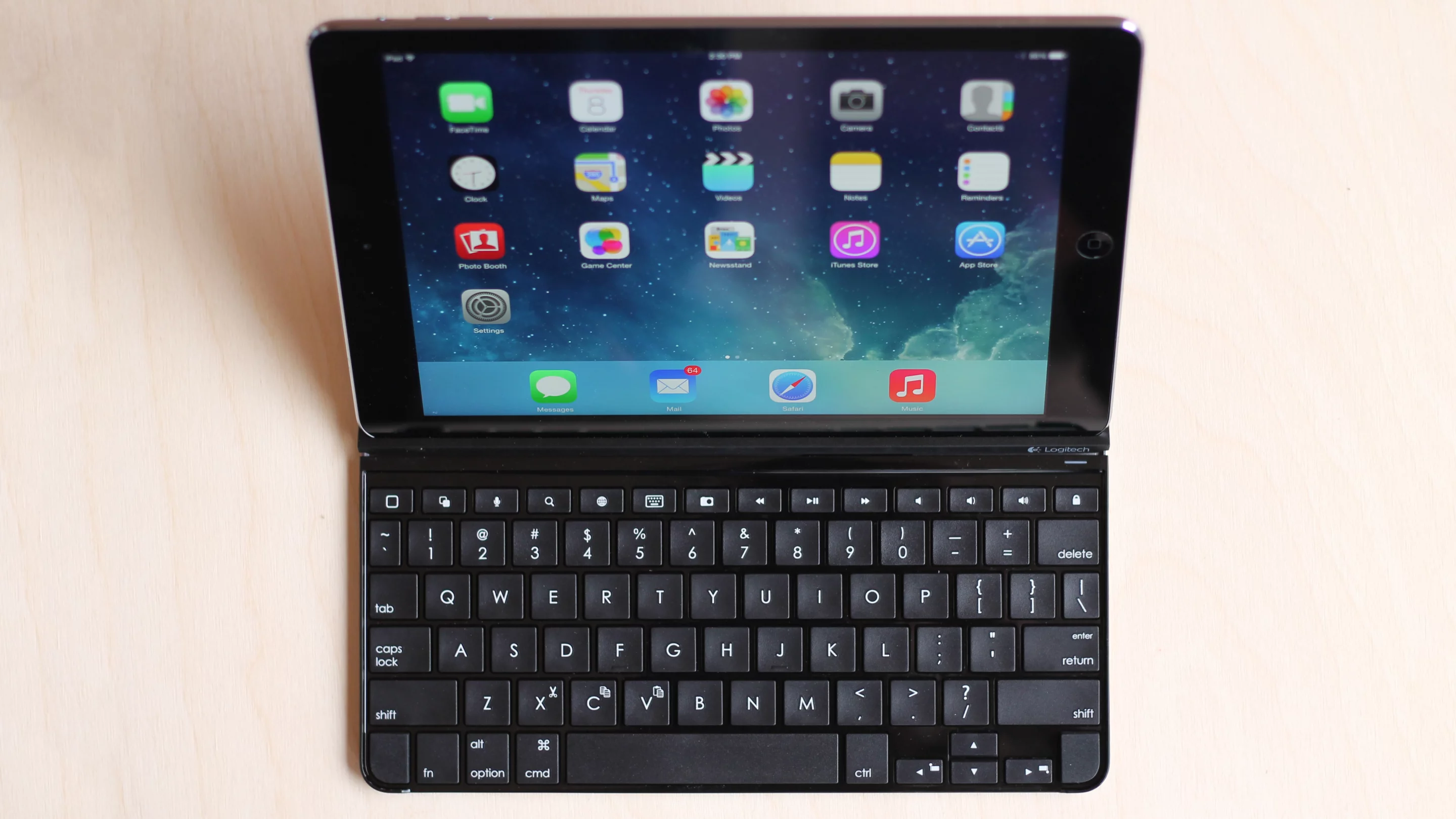 iPad Air with Logitech keyboard cover