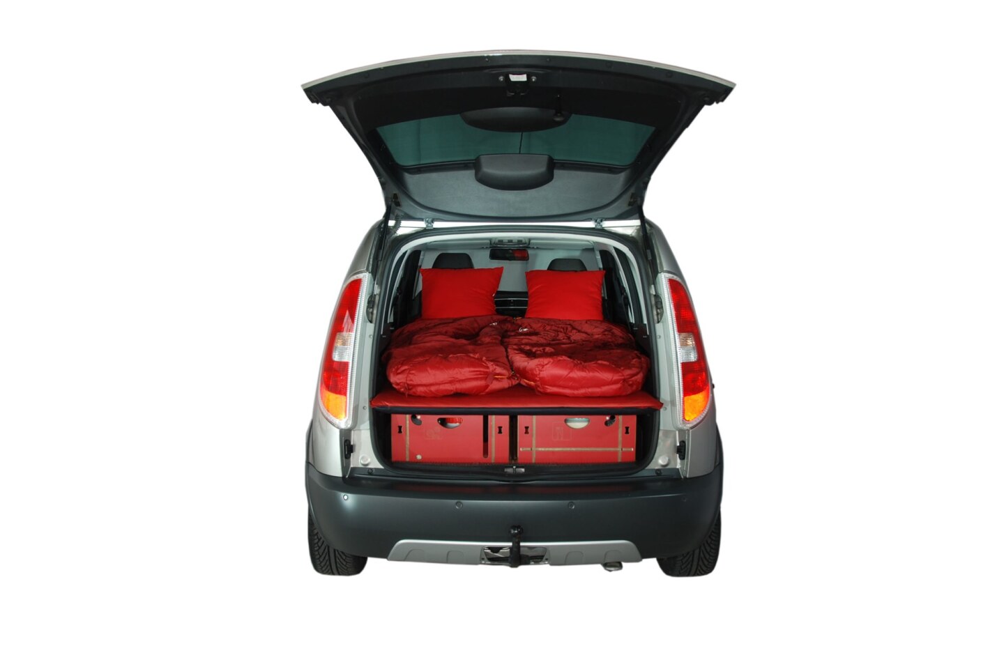 So long as your seats fold, you can sleep on the Roombox