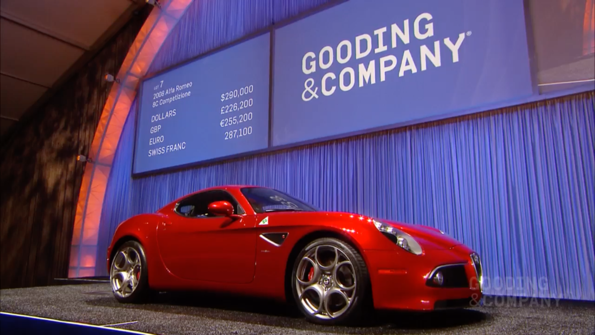 $335,000 | 2008 Alfa Romeo 8C Competizione | Auction Link: Gooding & Company