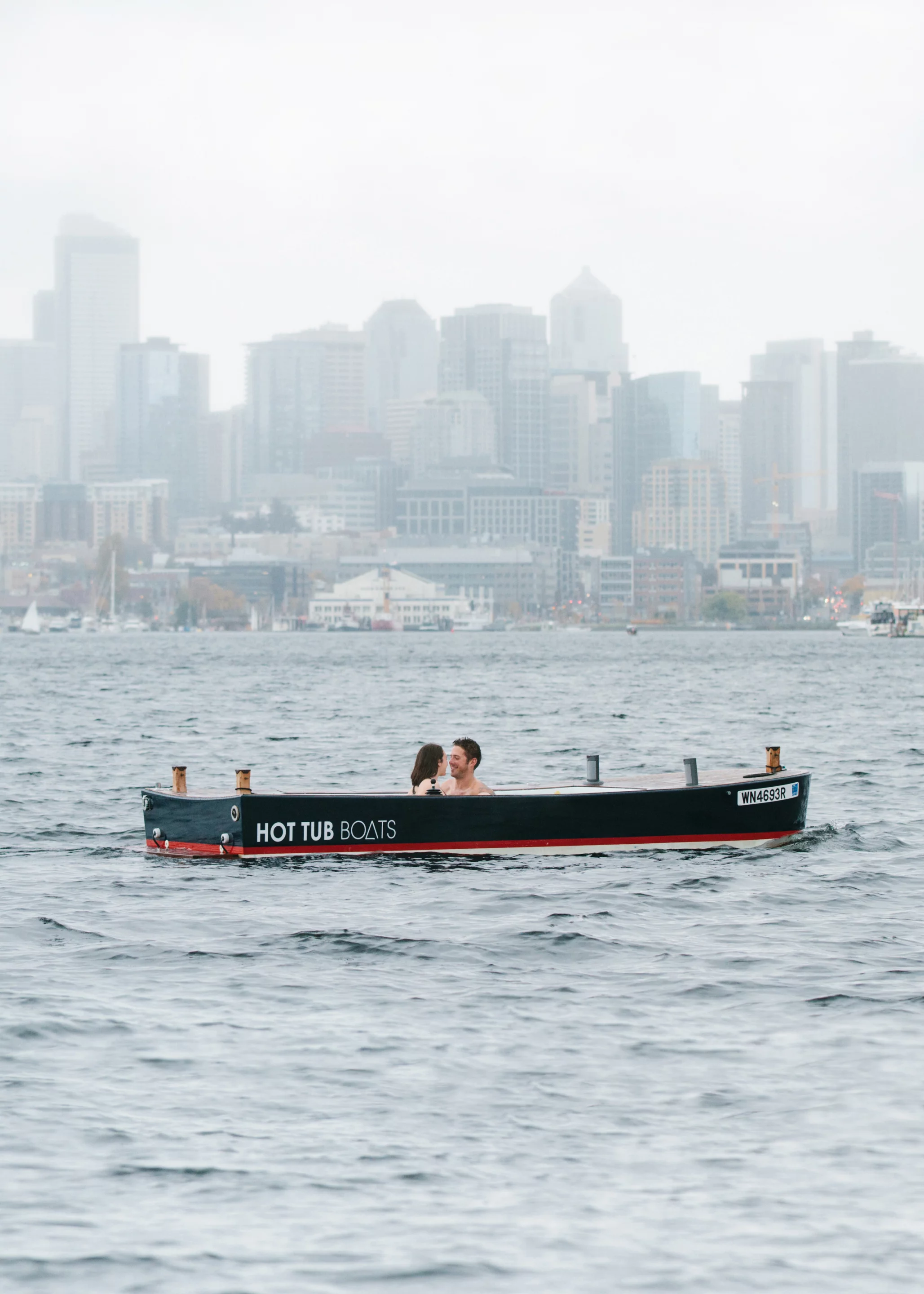 The Hot Tub Boat allows its passengers to soak while they cruise