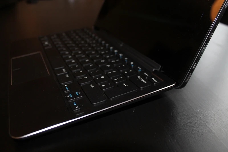 The larger keyboard can be charged itself to give the tablet longer battery life