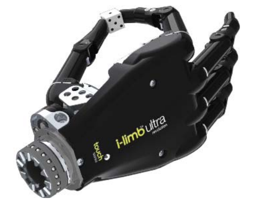 i-limb ultra revolution hand showing wrist attachment and precision grip