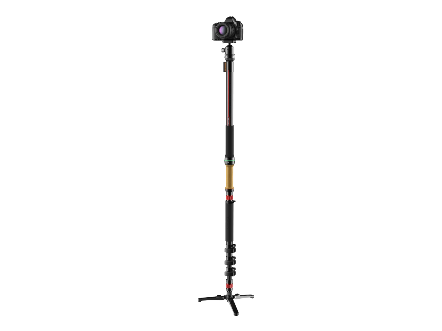 Mounted on a monopod base