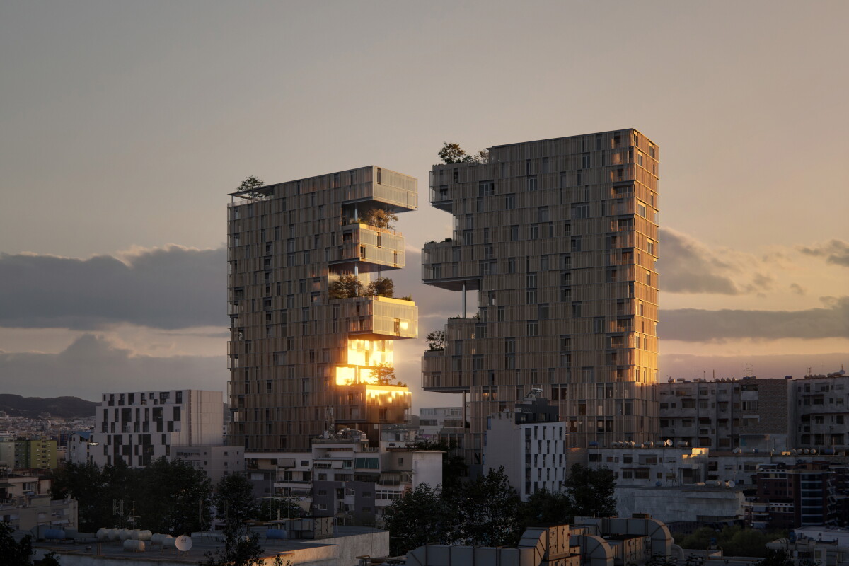 Square High Rise Buildigns Extraordinary high-rise rips apart the heart of the city