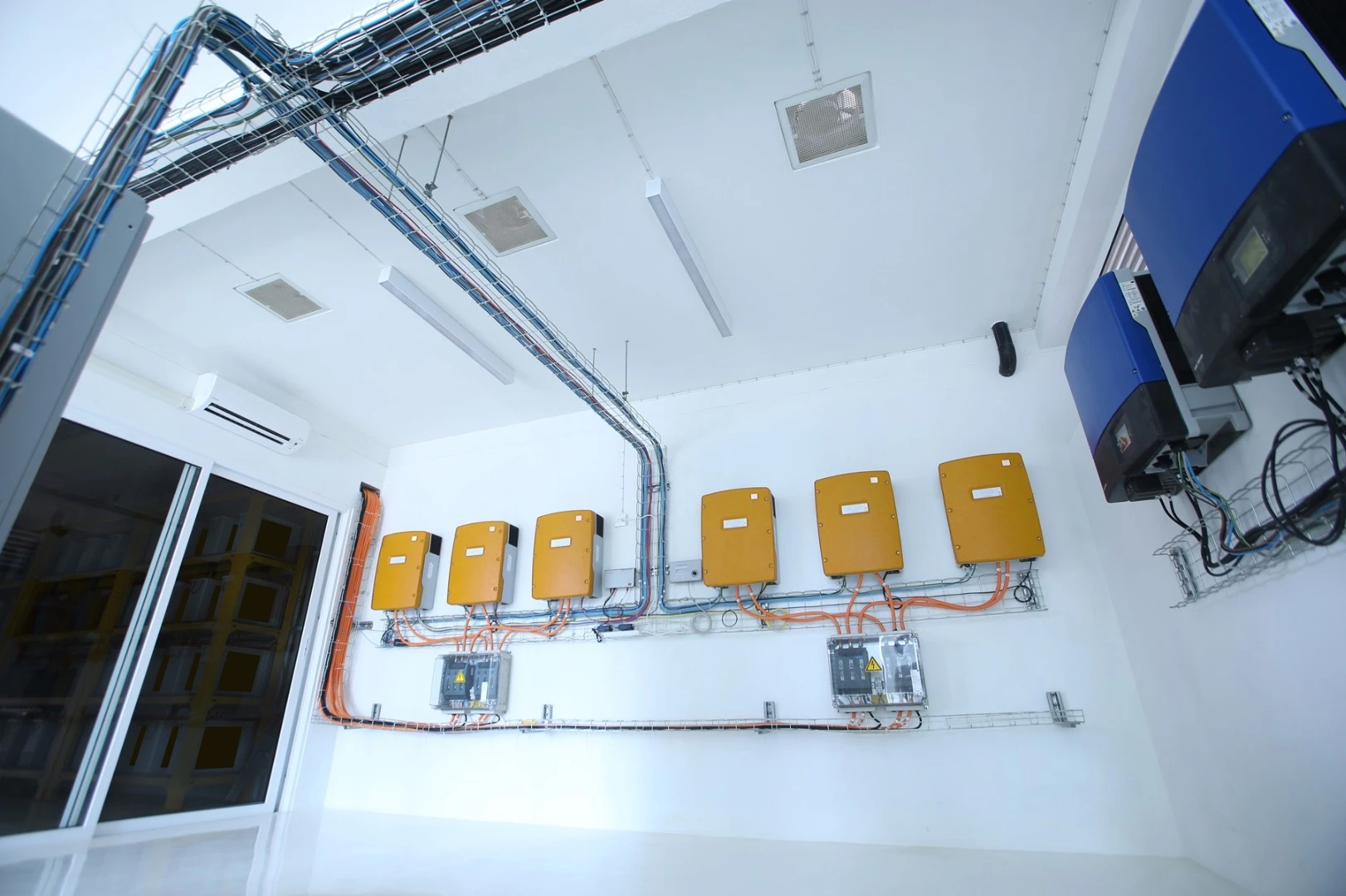 Each building at the Phi Suea House development has its own inverter to change direct current to alternating current