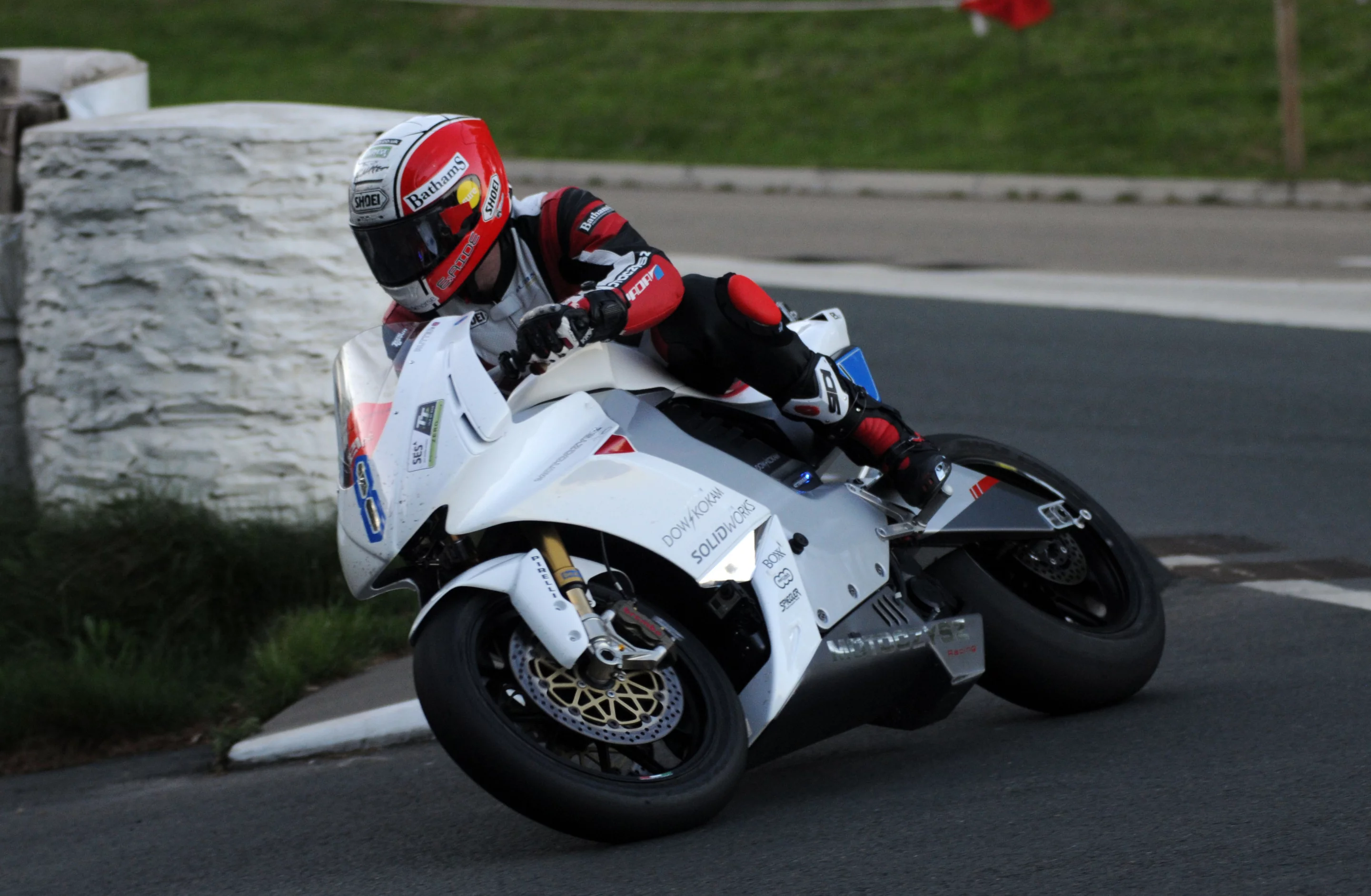 Rutter in practice on the 2013 Motoczysz