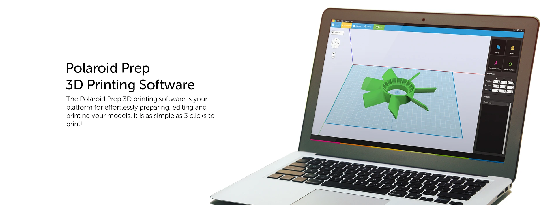 Polaroid's Prep 3D printing software