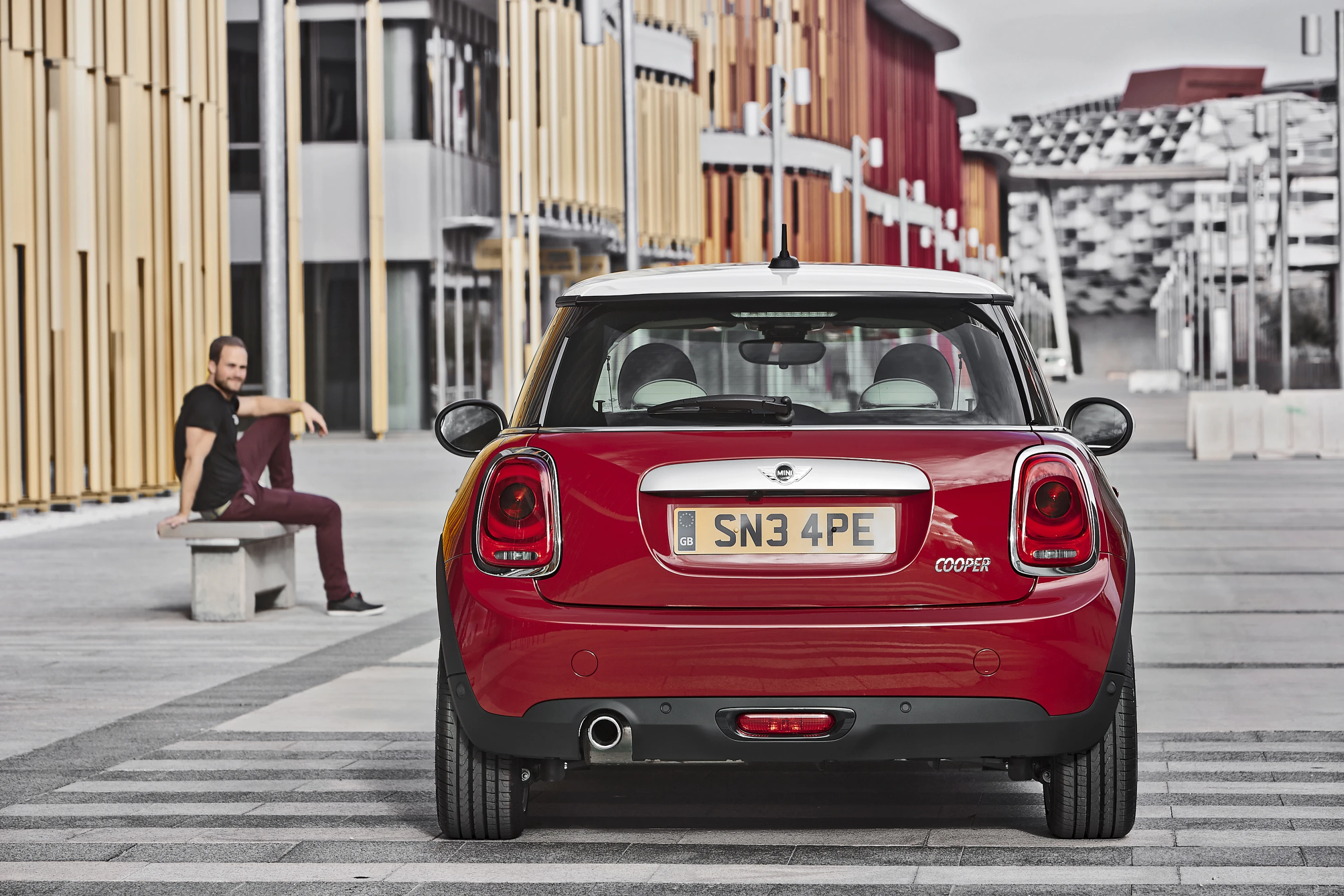 The tail lamps of the Mini Cooper have been redesigned