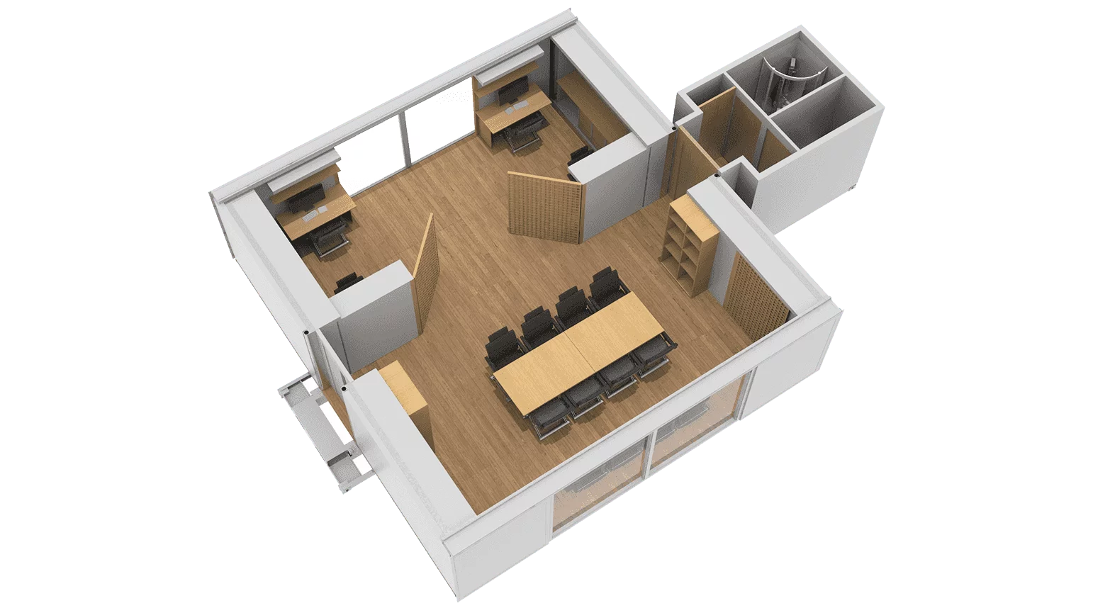 The internal layout of the unit can be easily adapted to an owner's needs