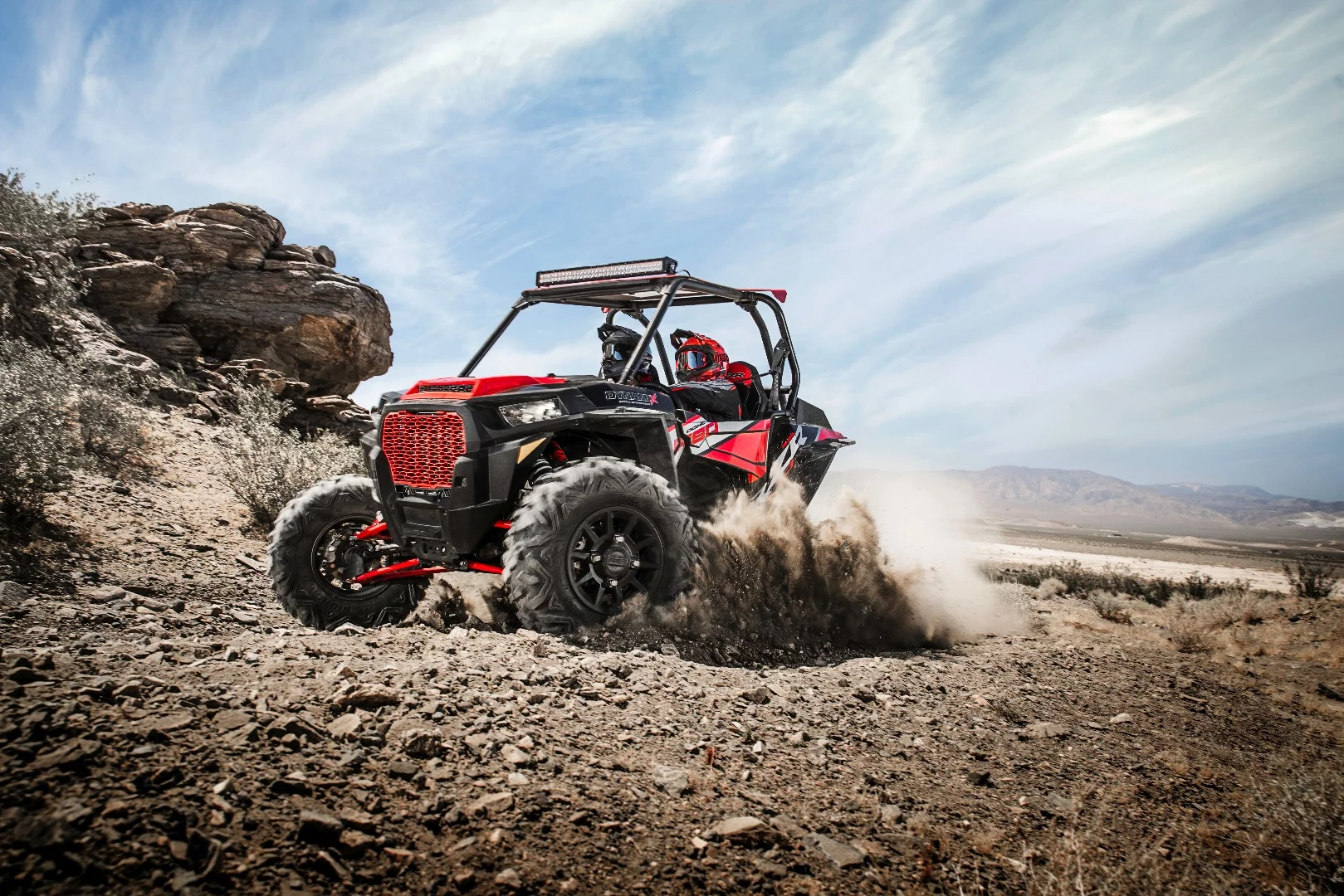 During cornering, the outer two shocks firm up to prevent body roll