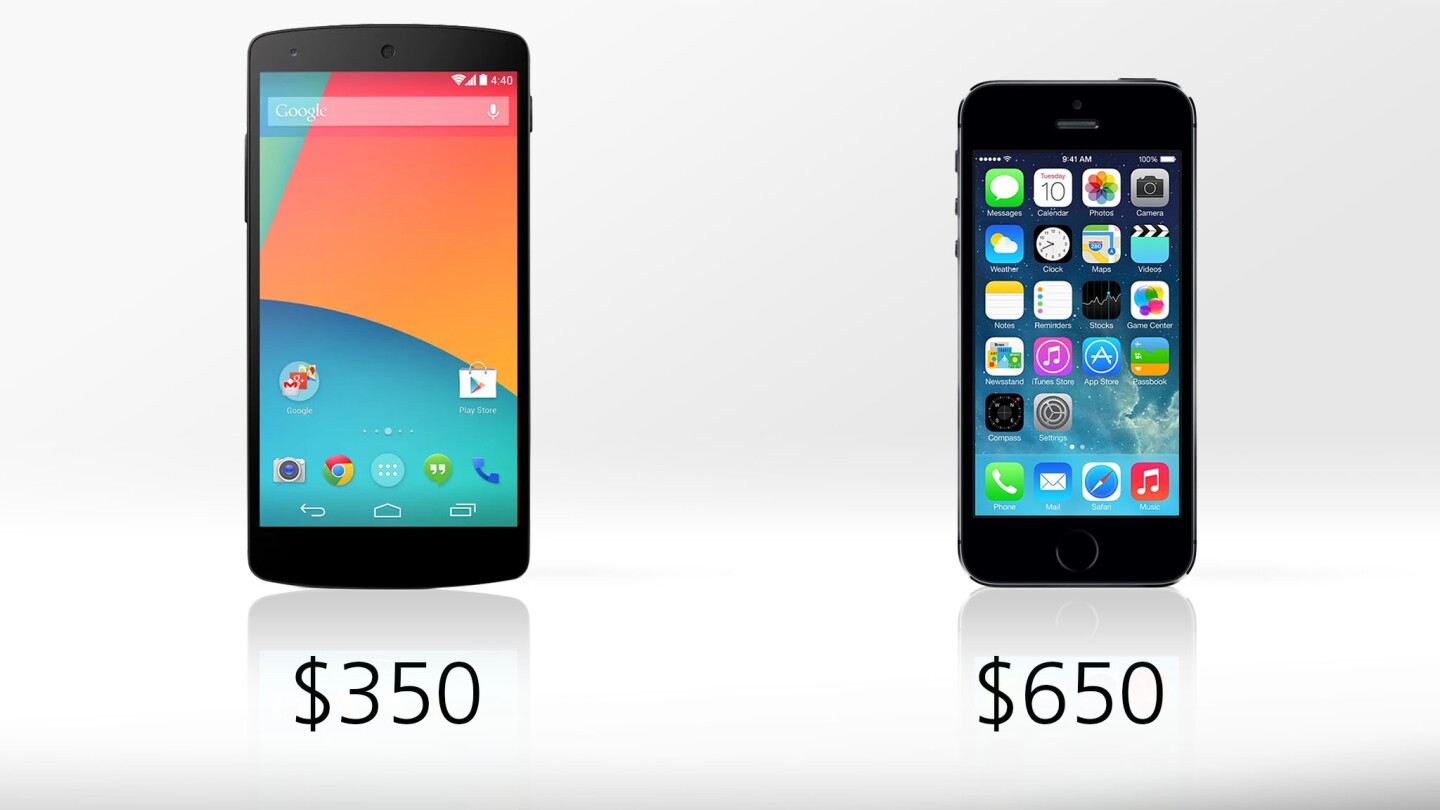 The Nexus 5's off-contract pricing makes it the best value around ... that is, if you can get one from Google Play