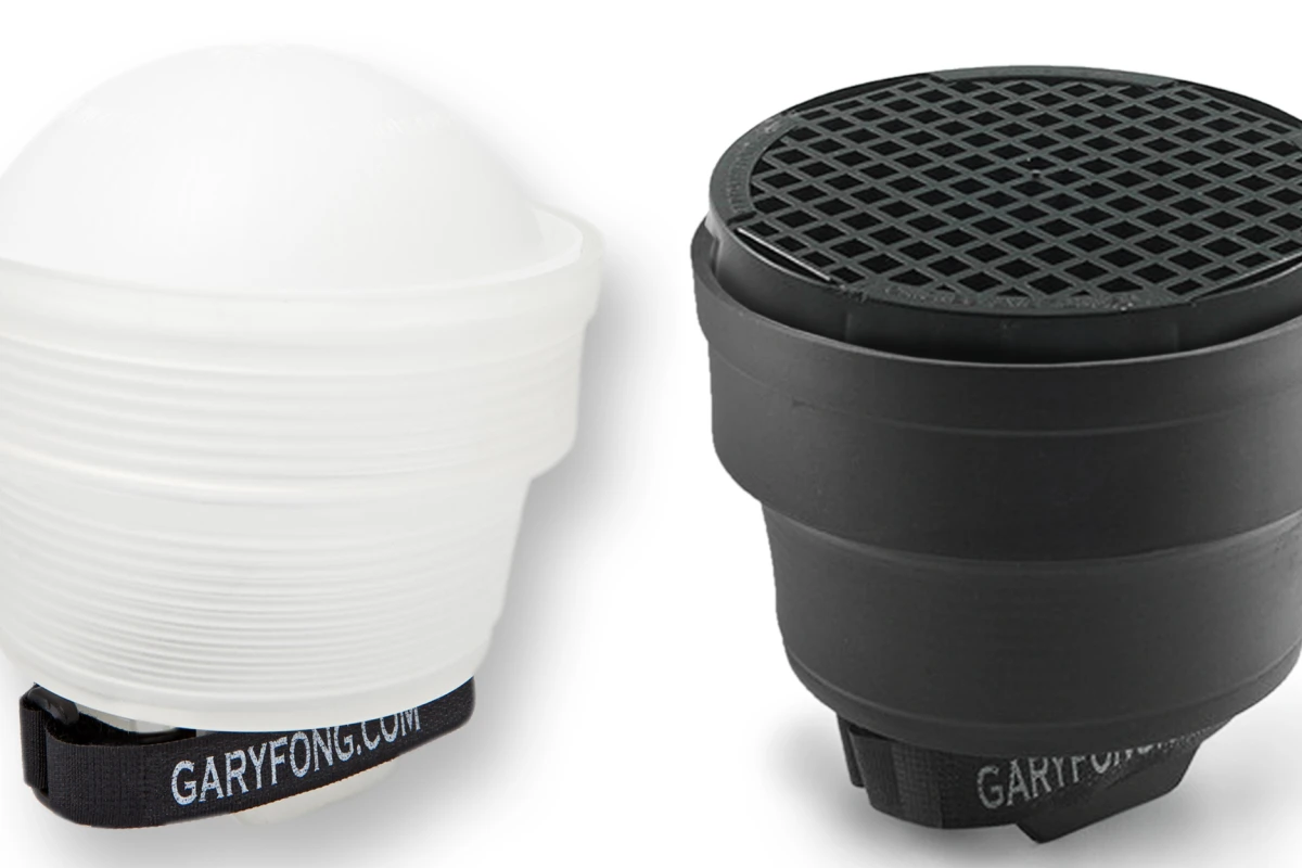 The Lightsphere Collapsible Speed Mount aims to diffuse and soften light while the Speed Snoot gives more directional control over lighting