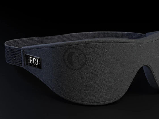 The LUMI mask is made of lightweight neoprene foam with an LED substrate sewn into the inside front