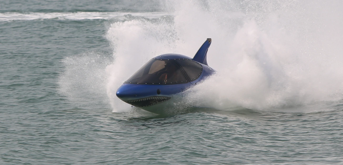 The Seabreacher looks for all the world like a bionic shark when it stretches its speed to 50 mph Photo: Husna Namirembe