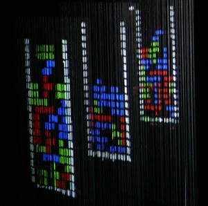 A multi-dimensional Tetris game on the AquaLux 3D