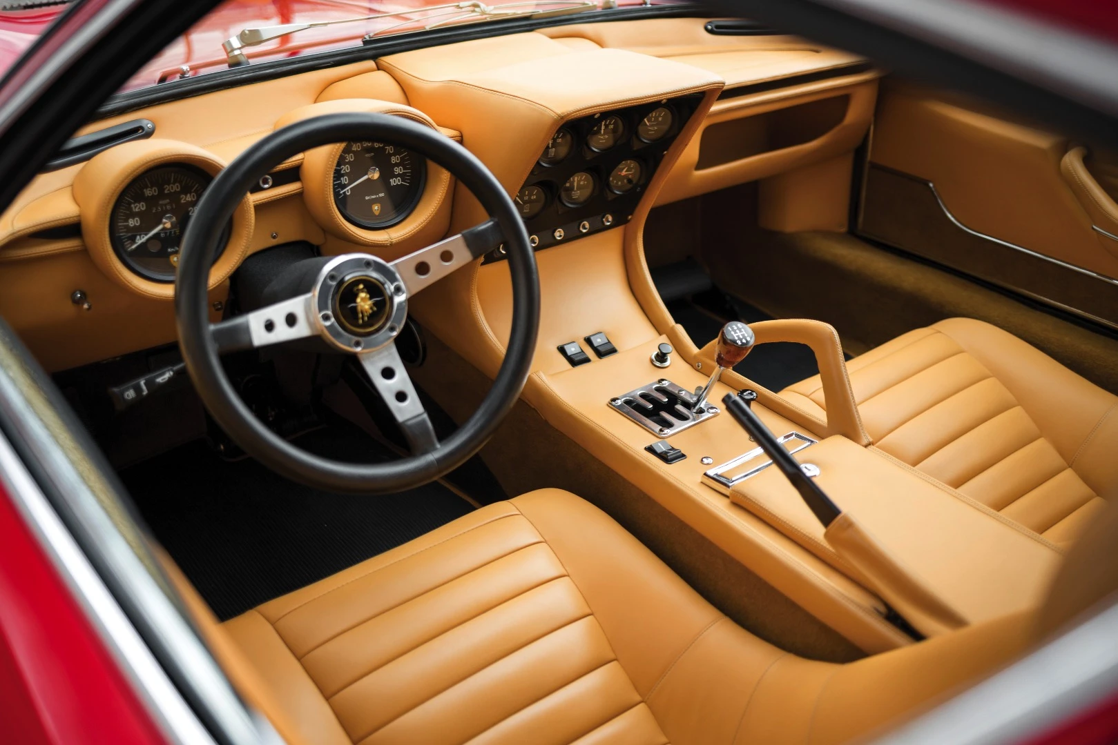 This 1971 Lamborghini Miura P400 SV is estimated to sell for between $2,200,000 and $2,600,000