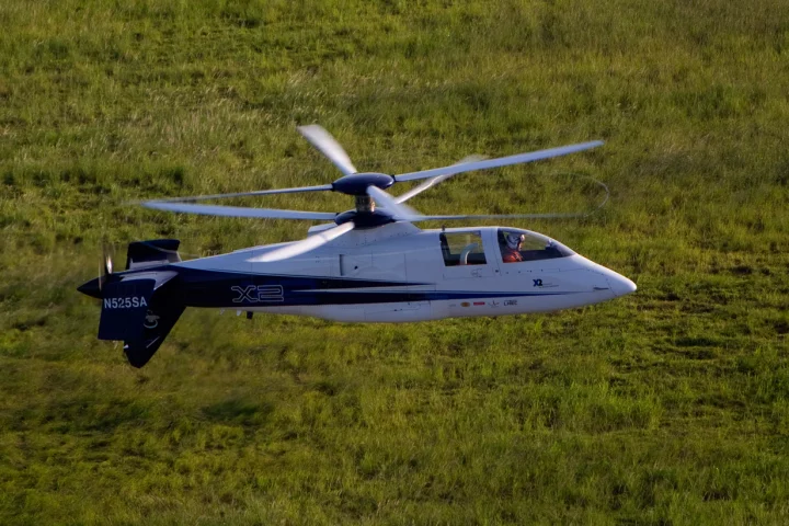 Sikorsky's X2 Technology Demonstrator on its final flight on July 14, 2011
