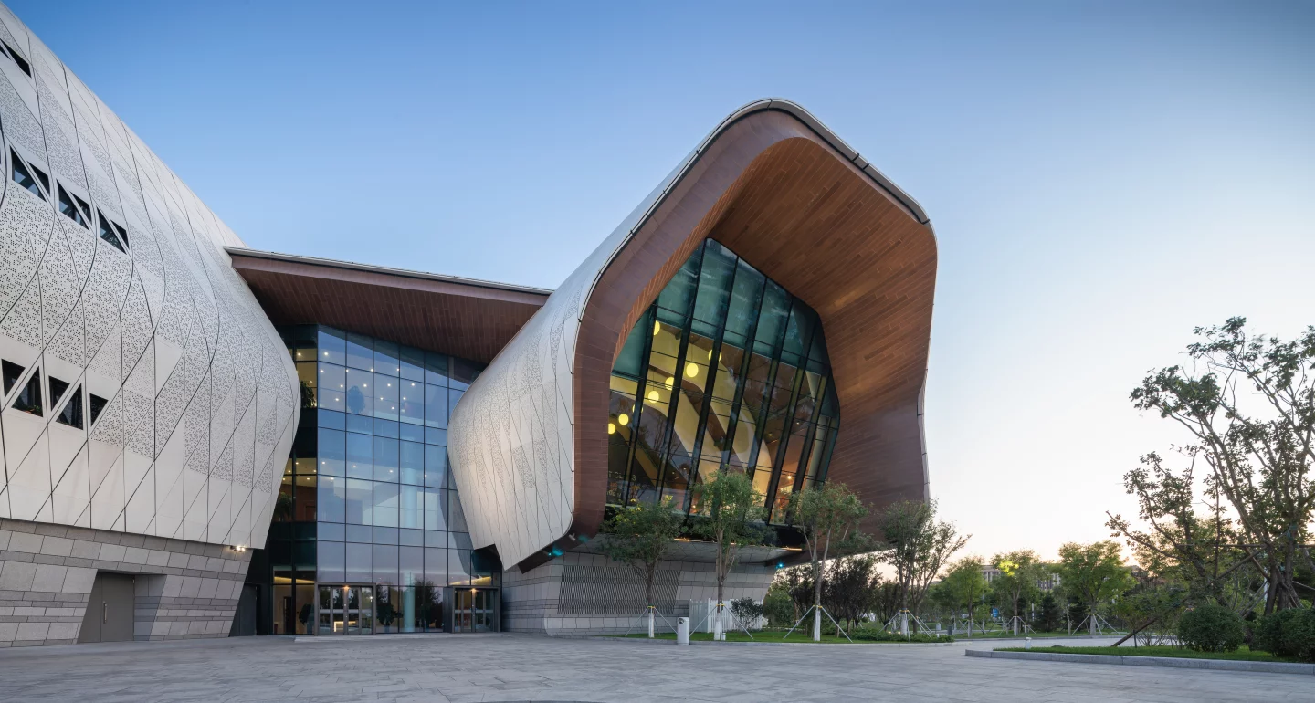 The National Maritime Museum of China's largest cantilever is almost 42 m (137 ft) long