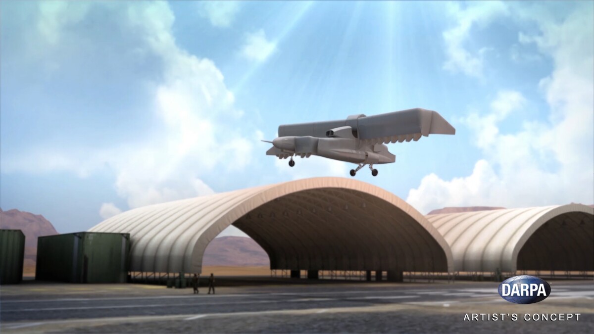 Artist's concept of the VTOL X-Plane taking off