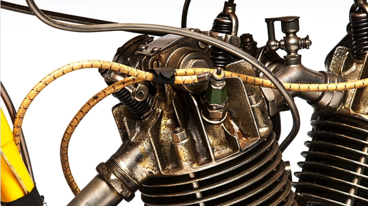 The one-hundred-year-old Cyclone Board Track racer going to auction next month was restored by noted author, historian and craftsman Stephen Wright and owned by the man with the midas touch, Steve McQueen
