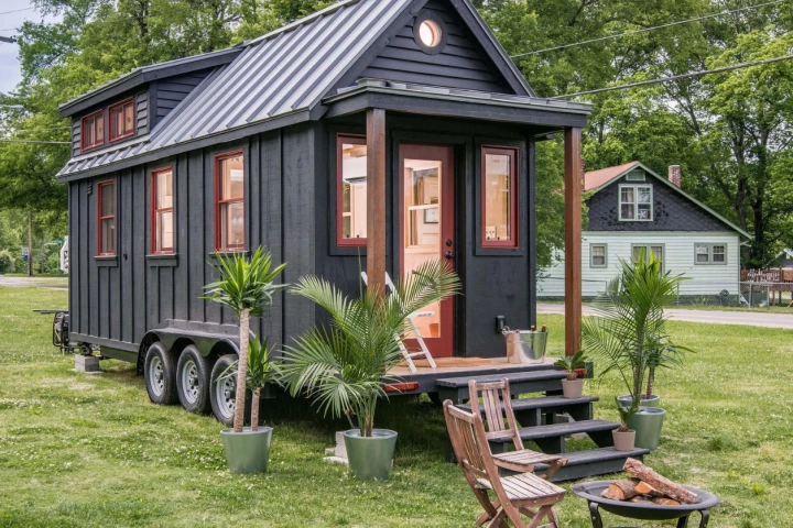 Riverside is currently for sale at US$79,000, including cutlery, furniture, and everything else pictured