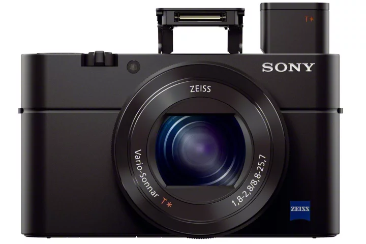 The Sony Cyber-shot RX100 III features a fast zoom lens and a built-in pop-up electronic viewfinder