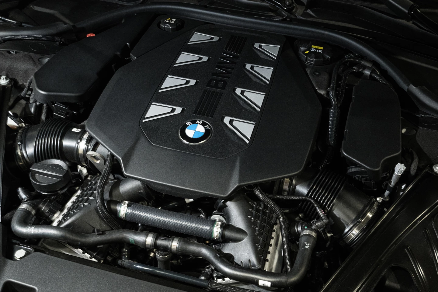Both a turbocharged inline-six and this turbocharged V8 are available in the 2023 BMW 7 Series – plug-in options are coming in late 2023