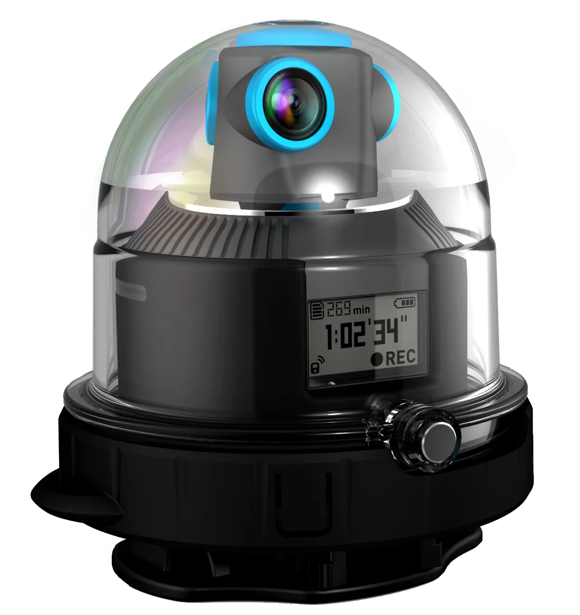 Geonaute records over 2 hours of video onto a 32GB microSD card