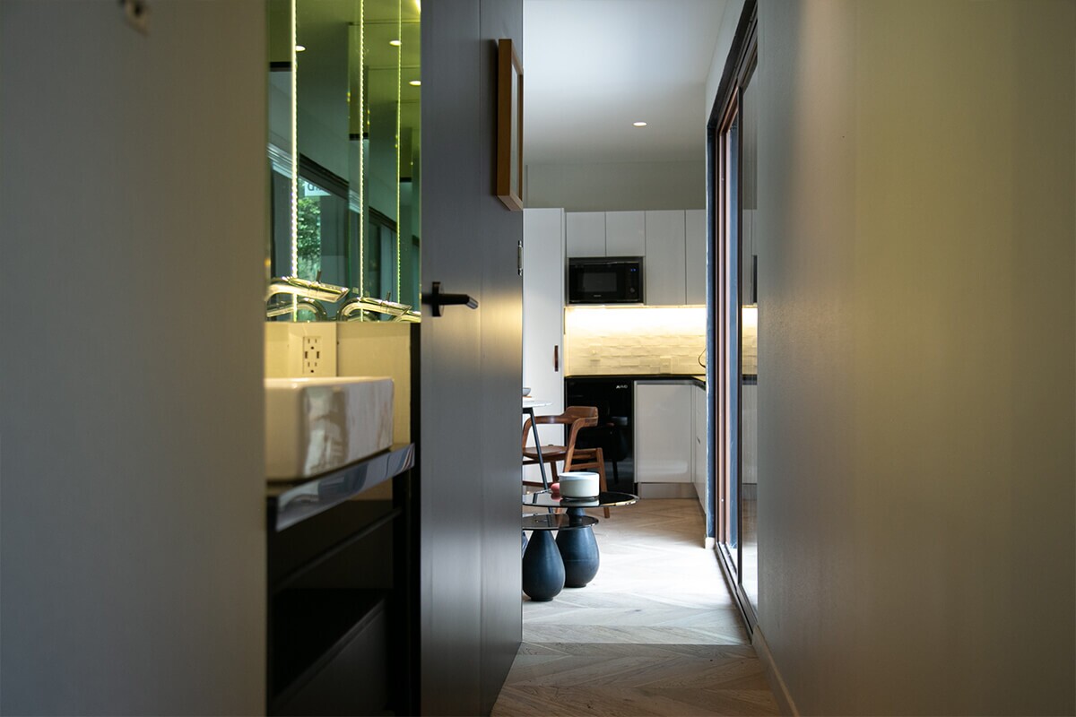 The VMD prefabricated house comes in either a single or double bedroom model and boasts a simple turn-key design