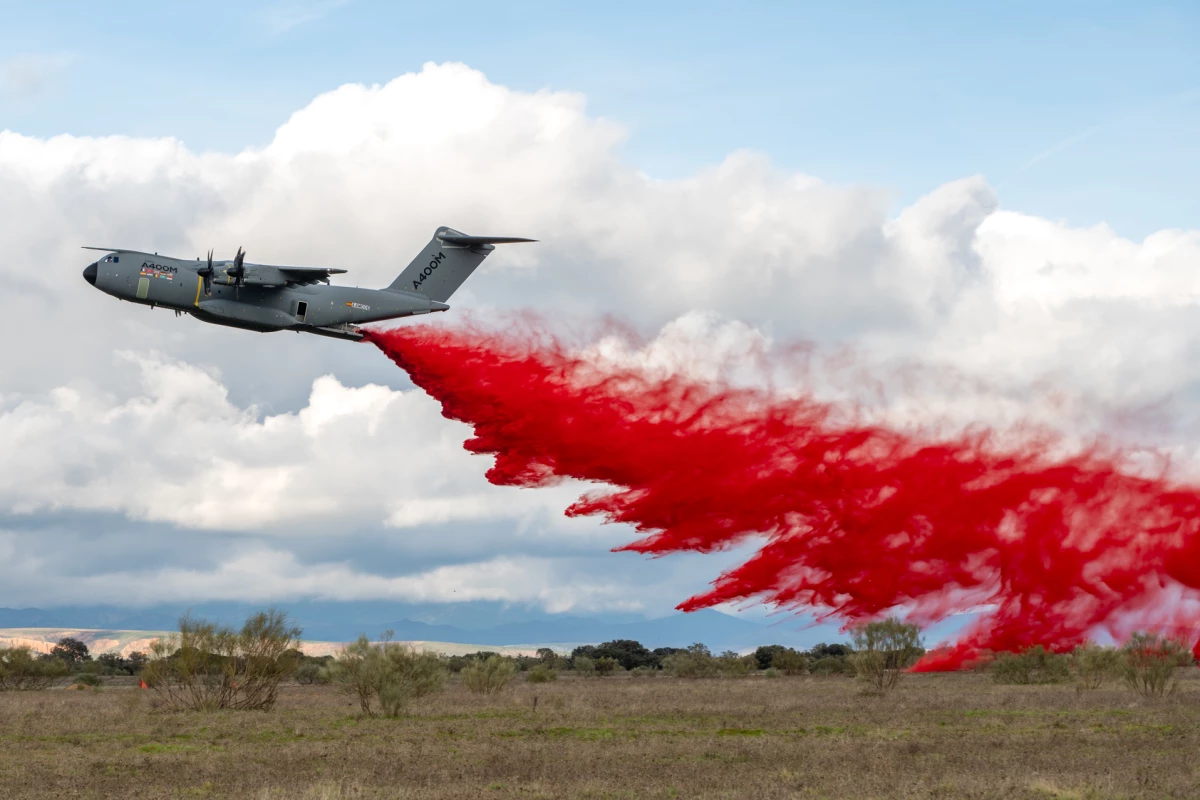 The Airbus firefighting kit in action