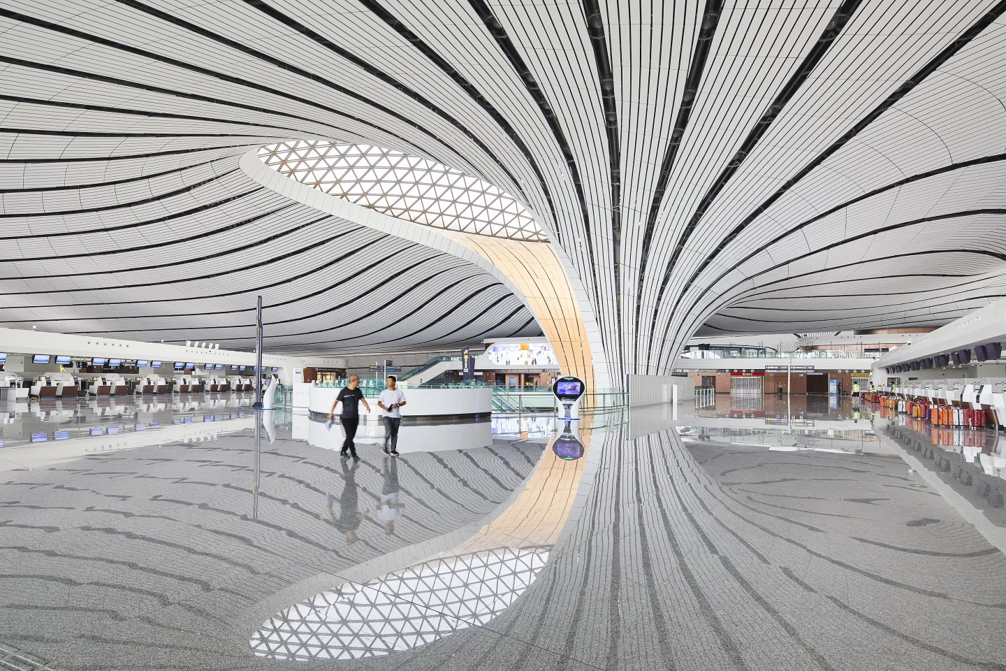Inside the Beijing Daxing International airport by ZHA (2019)