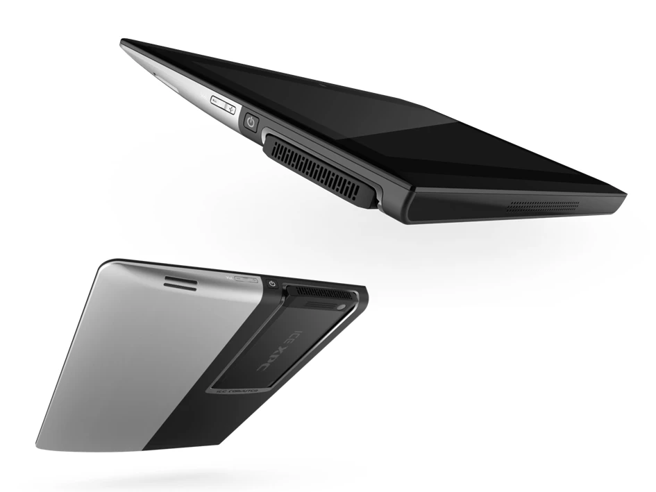 With a designated slot for the xPC on the backside, the tablet integrates with the modular computer to form a docking station and add to its flexibility